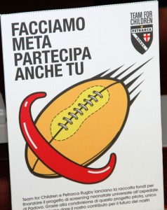 IL PETRARCA RUGBY E TEAM FOR CHILDREN CONTRO L’ANEMIA FALCIFORME – PHOTOGALLERY